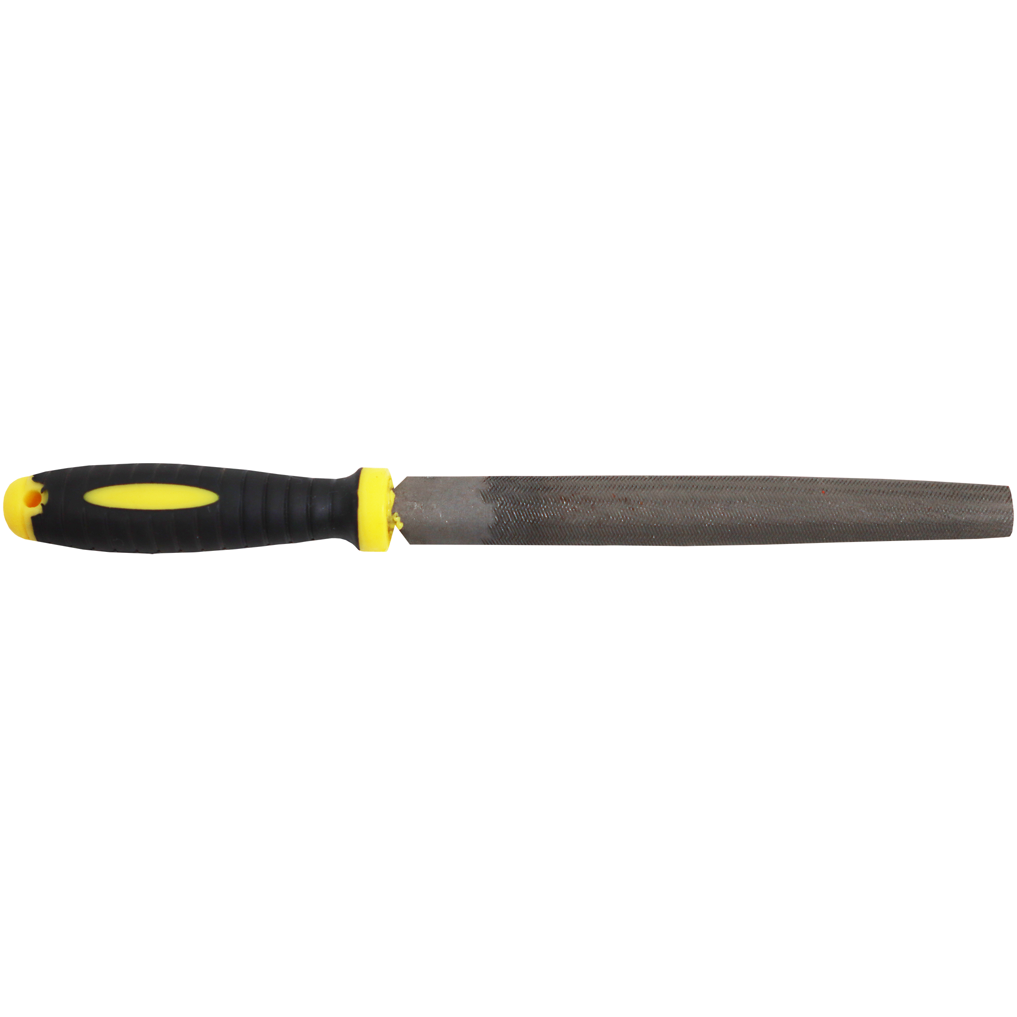 "FILE H\/ROUND SEC CUT 100MM  SAKATA - MEDIUM - BLISTER PACK WITH HANDLE"
