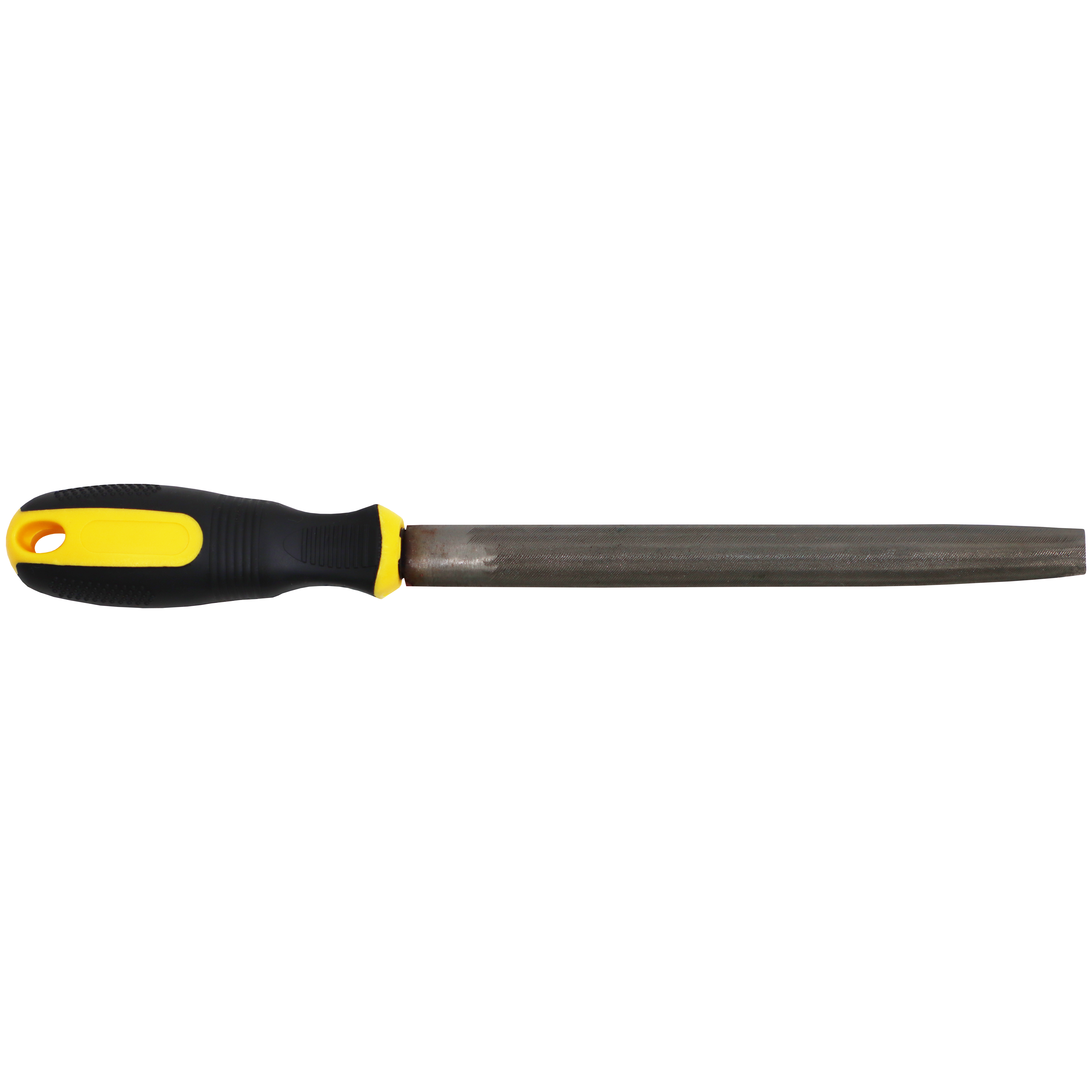 "FILE H\/ROUND SEC CUT 200MM  SAKATA - MEDIUM - BLISTER PACK WITH HANDLE"