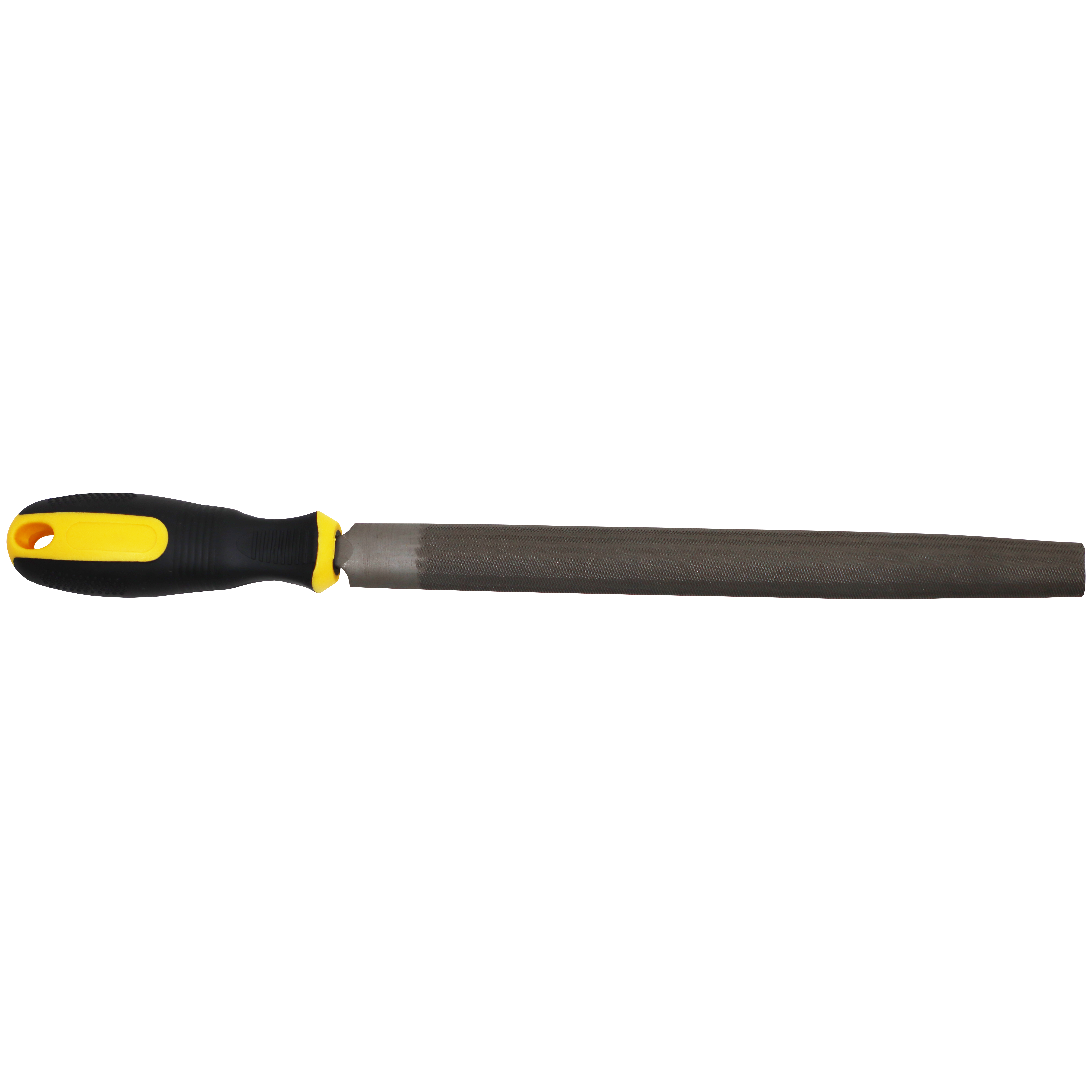 "FILE H\/ROUND SEC CUT 250MM  SAKATA - MEDIUM - BLISTER PACK WITH HANDLE"
