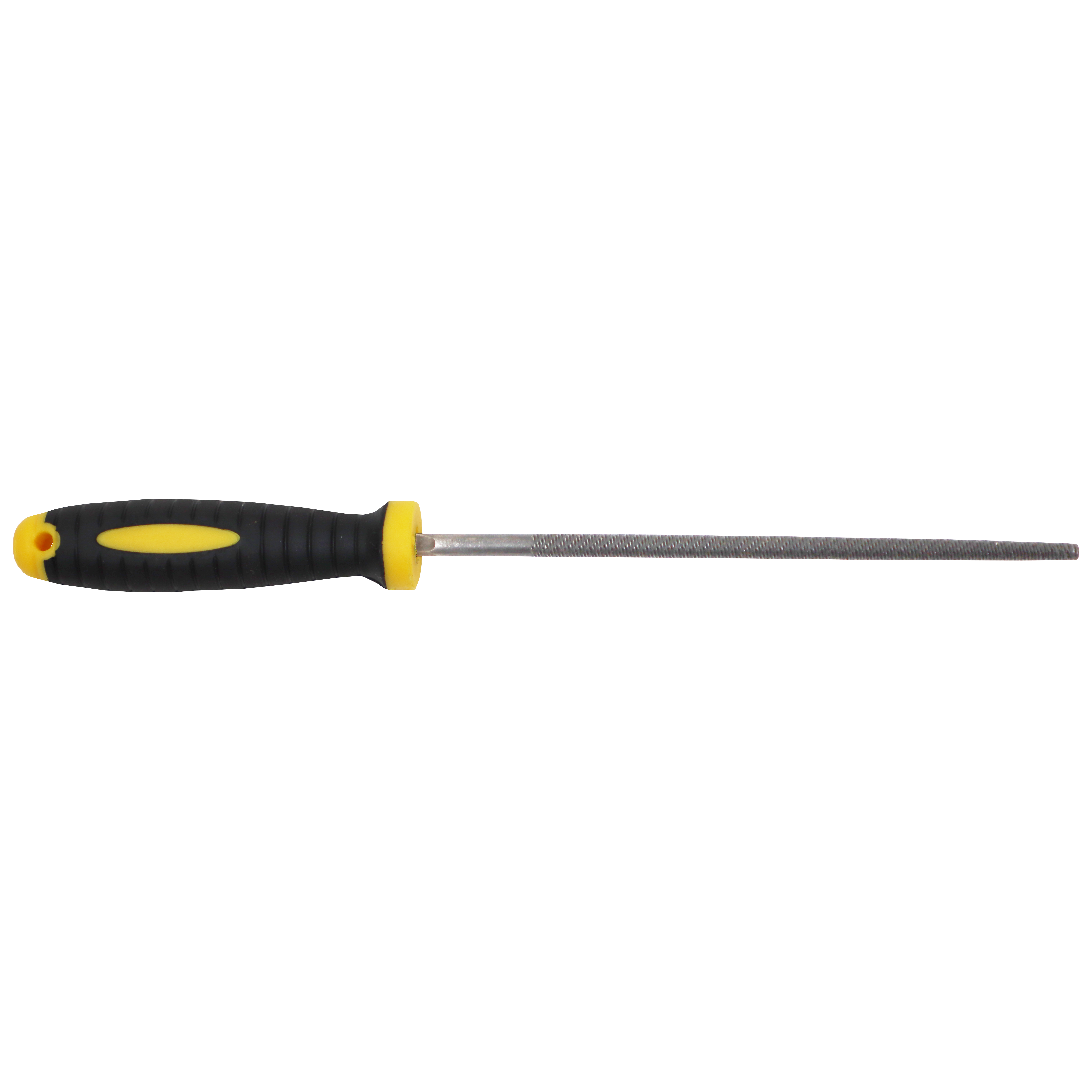 "FILE ROUND SMOOTH 100MM   SAKATA - FINE - BLISTER PACK WITH HANDLE"