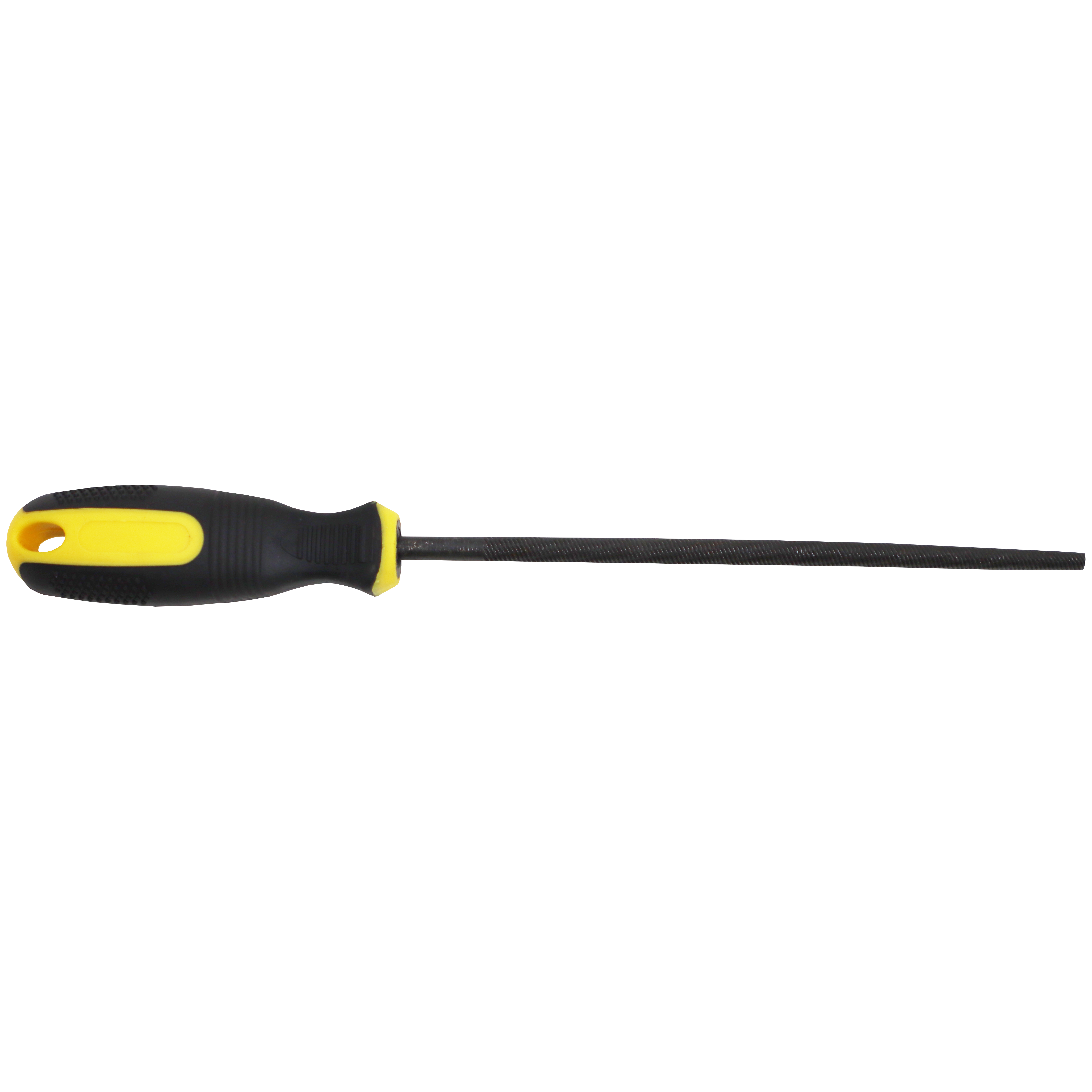 "FILE ROUND SEC CUT 150MM   SAKATA - MEDIUM - BLISTER PACK WITH HANDLE"