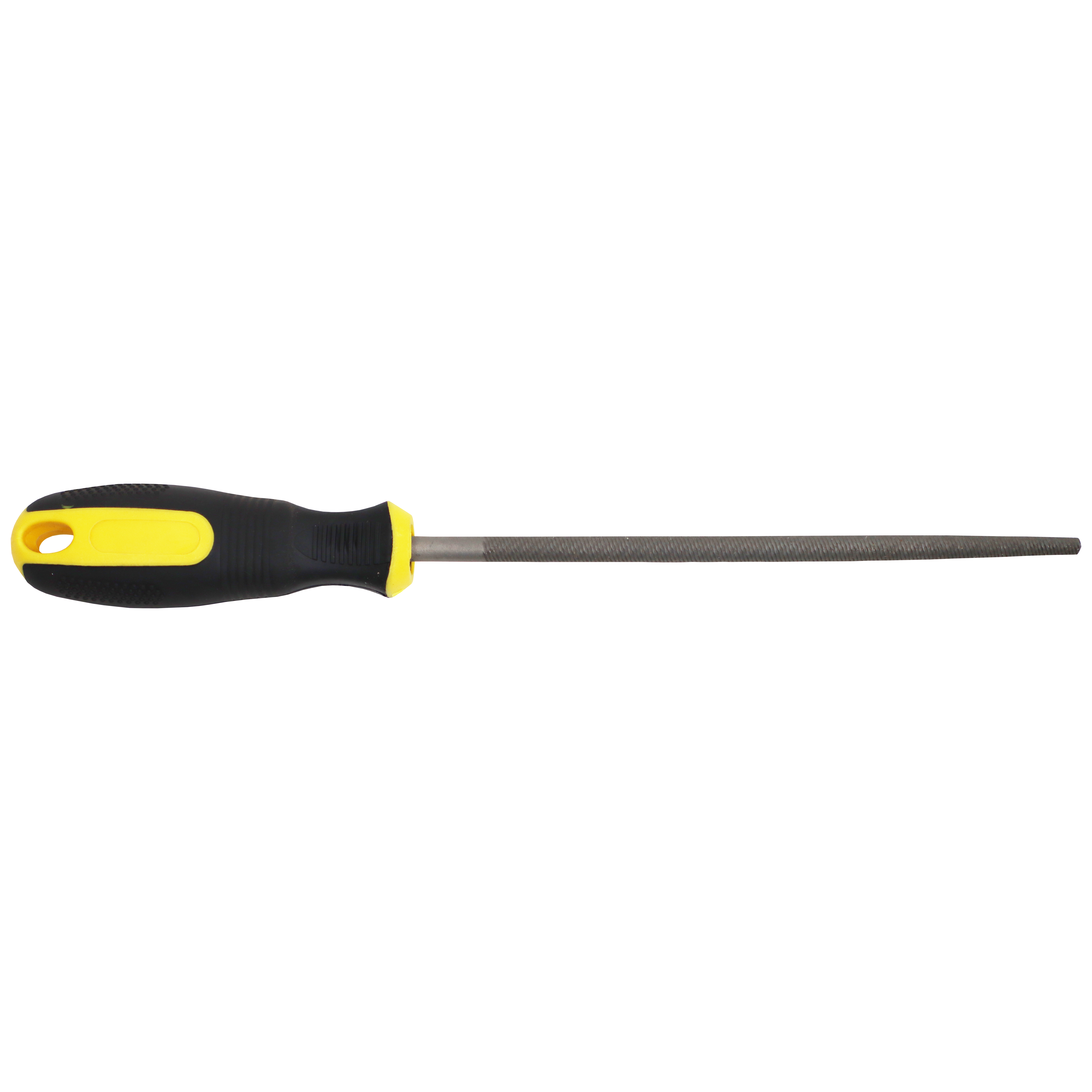 "FILE ROUND BASTARD 200MM   SAKATA - COARSE - BLISTER PACK WITH HANDLE"