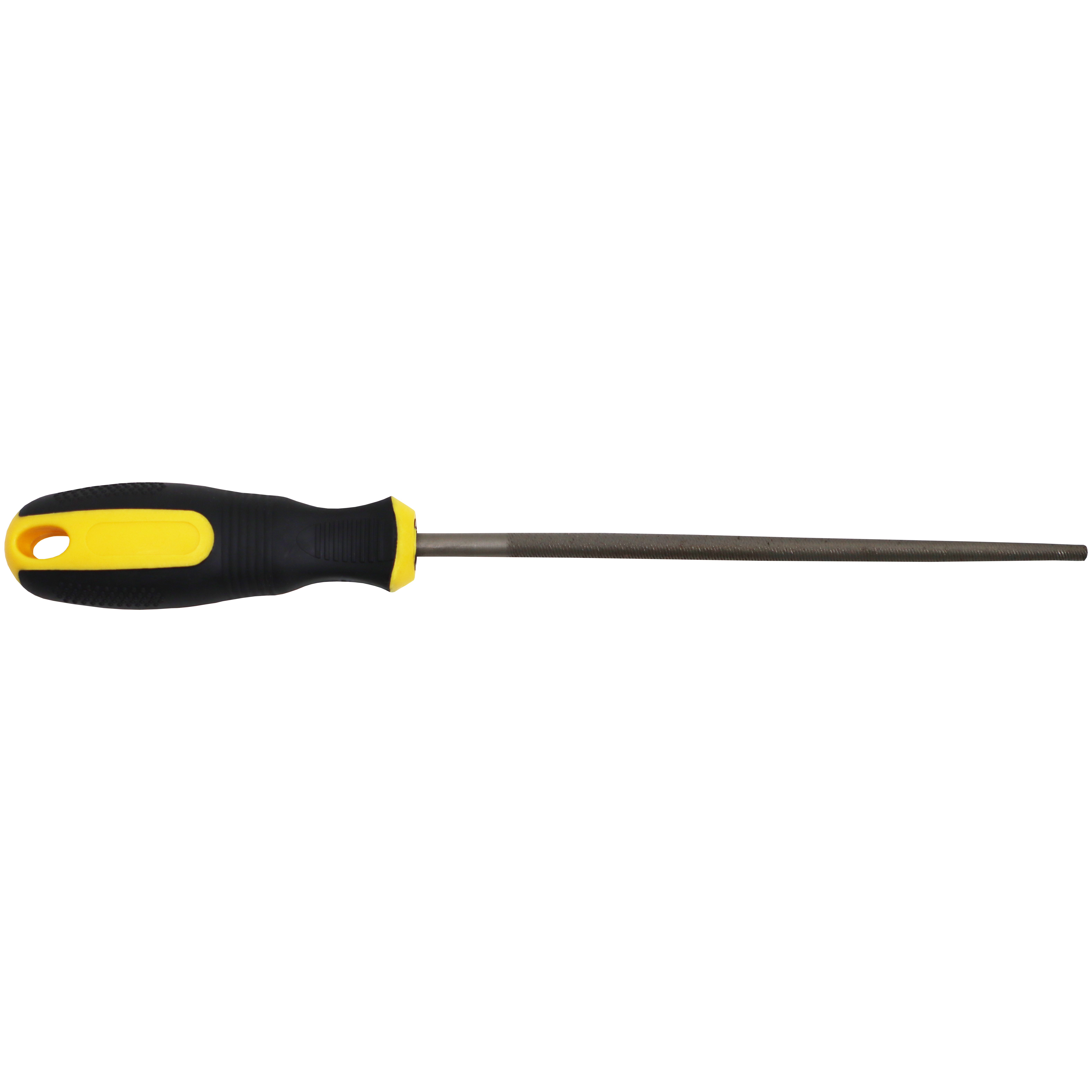 "FILE ROUND SEC CUT 200MM   SAKATA - MEDIUM - BLISTER PACK WITH HANDLE"