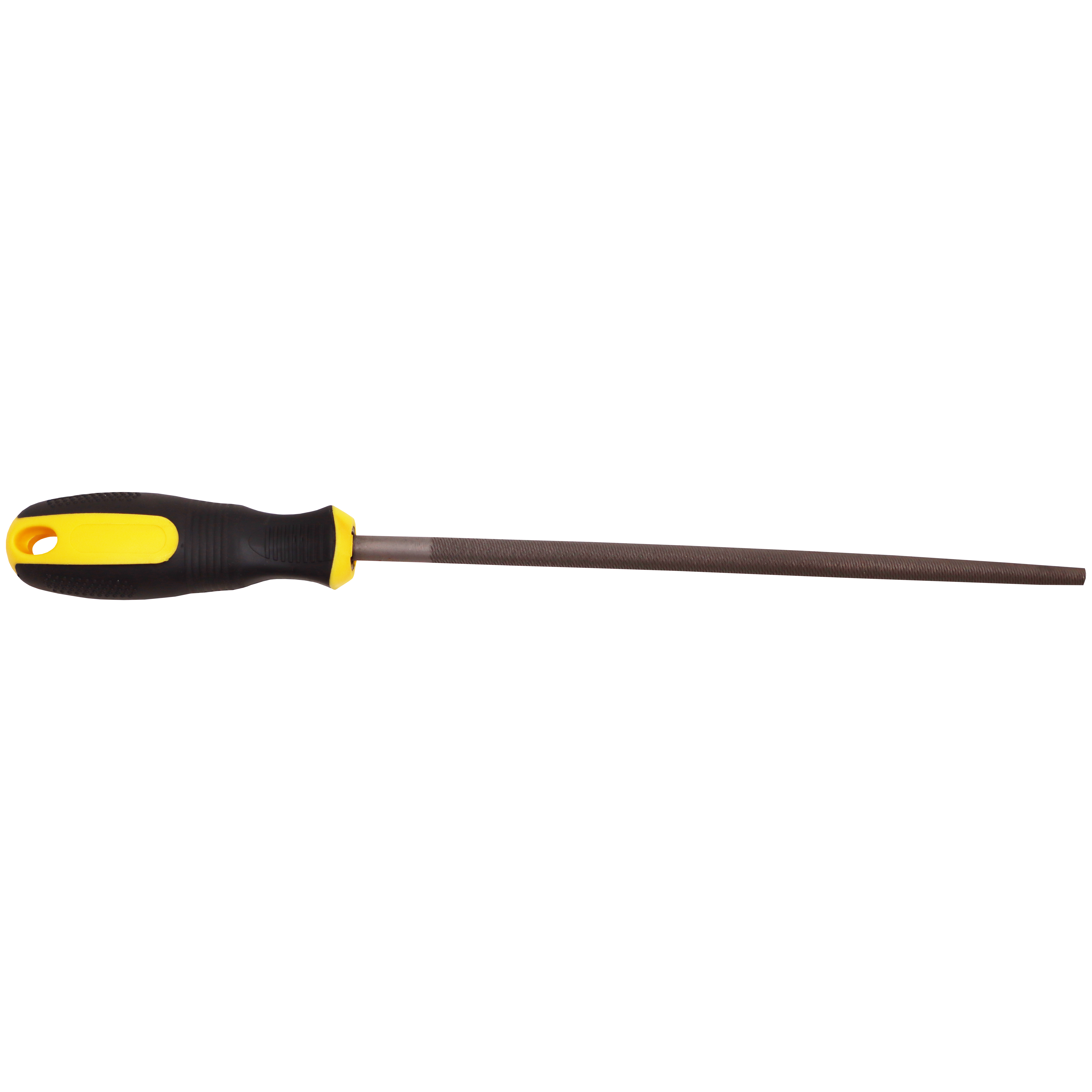 "FILE ROUND SEC CUT 250MM   SAKATA - MEDIUM - BLISTER PACK WITH HANDLE"