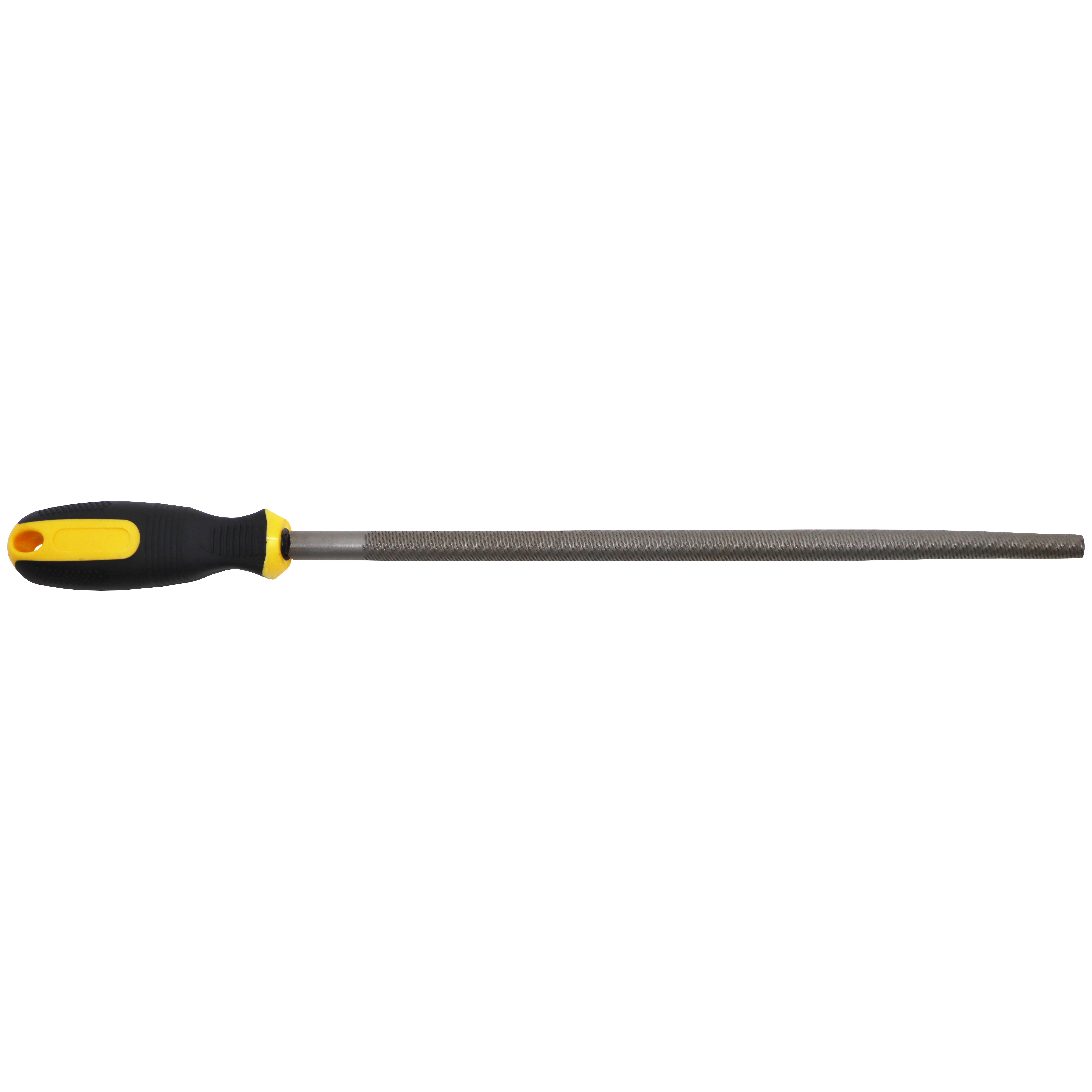 "FILE ROUND BASTARD 350MM   SAKATA - COARSE - BLISTER PACK WITH HANDLE"