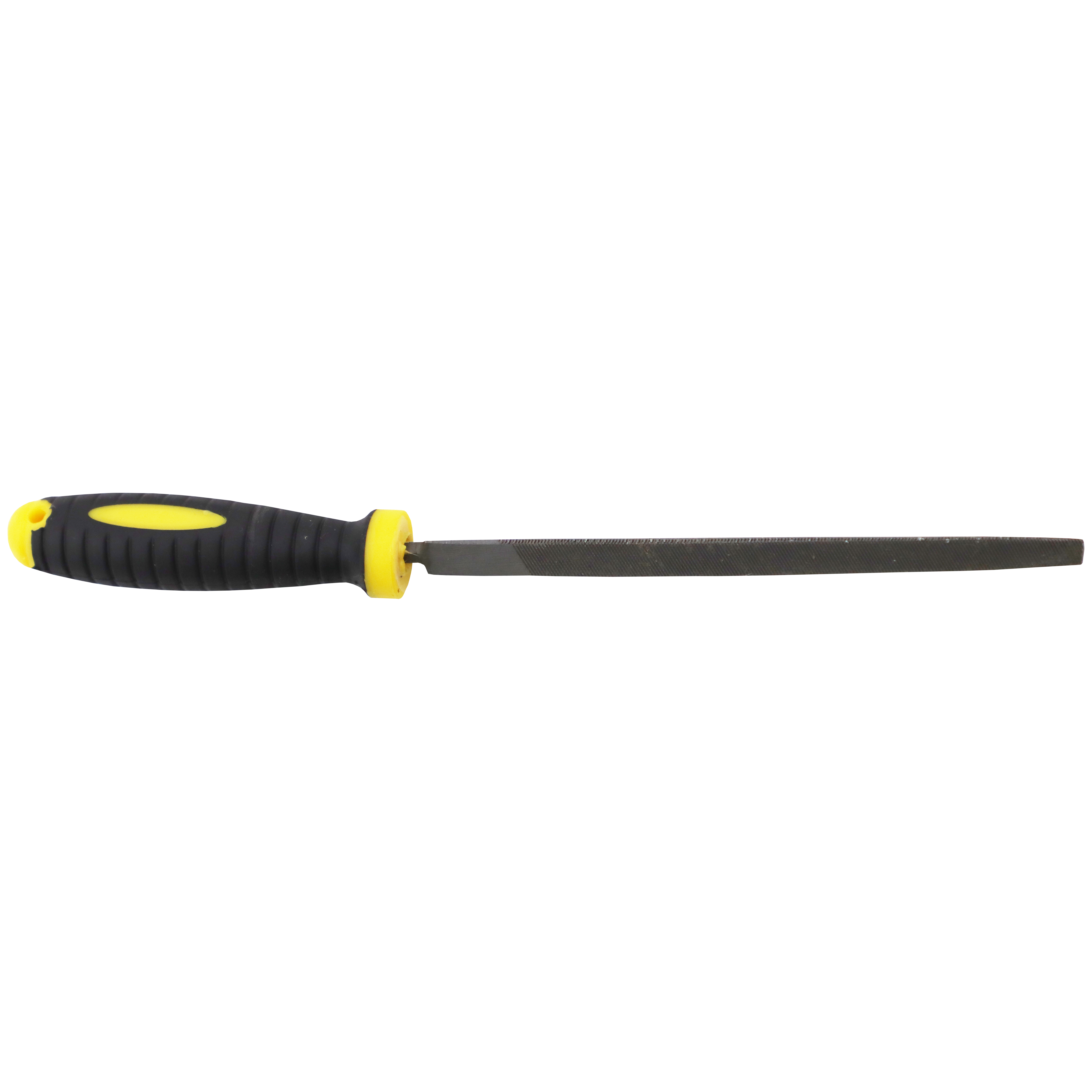 "FILE THREE SQ SEC CUT 100MM  SAKATA - MEDIUM - BLISTER PACK WITH HANDLE"