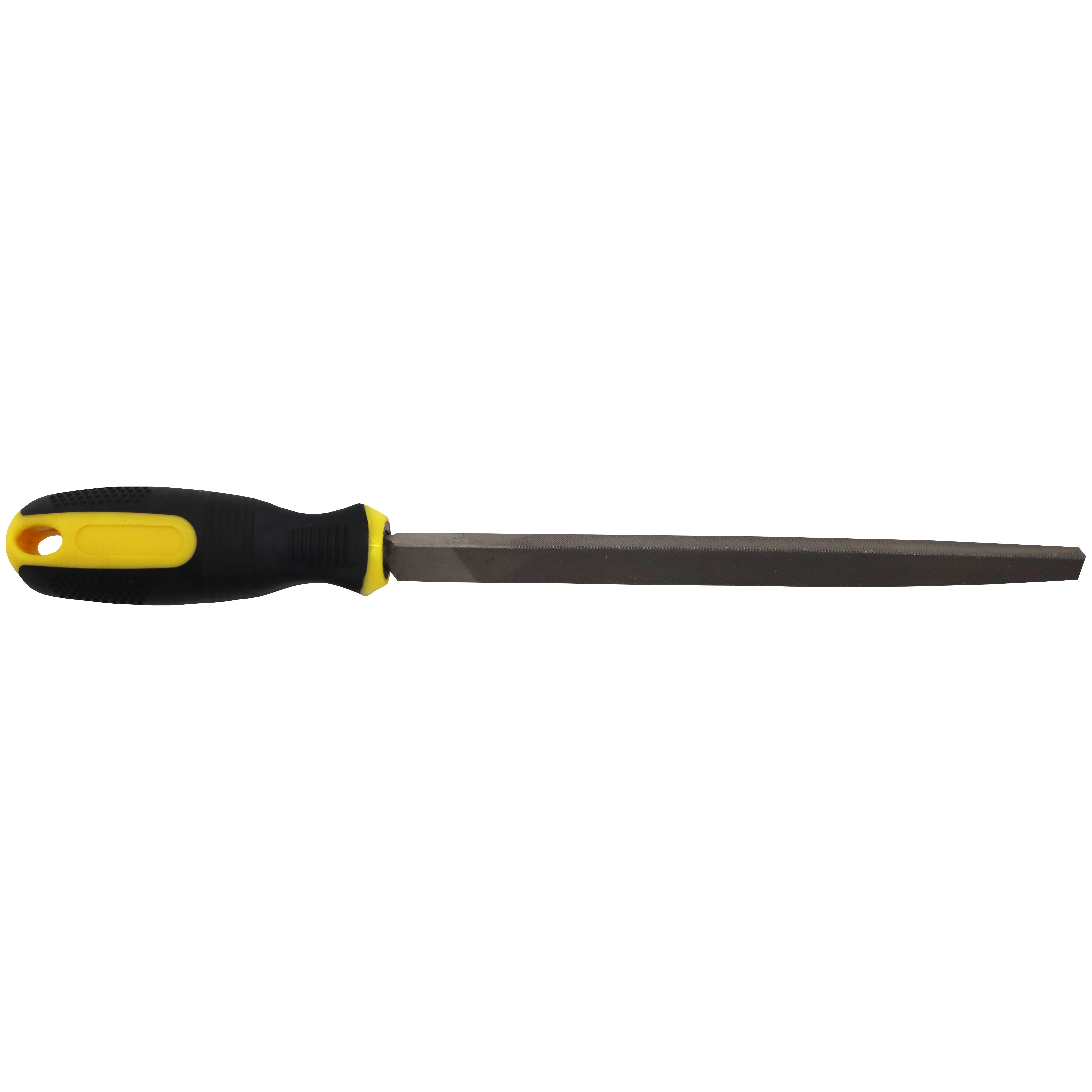 "FILE THREE SQ SEC CUT 150MM  SAKATA - MEDIUM - BLISTER PACK WITH HANDLE"
