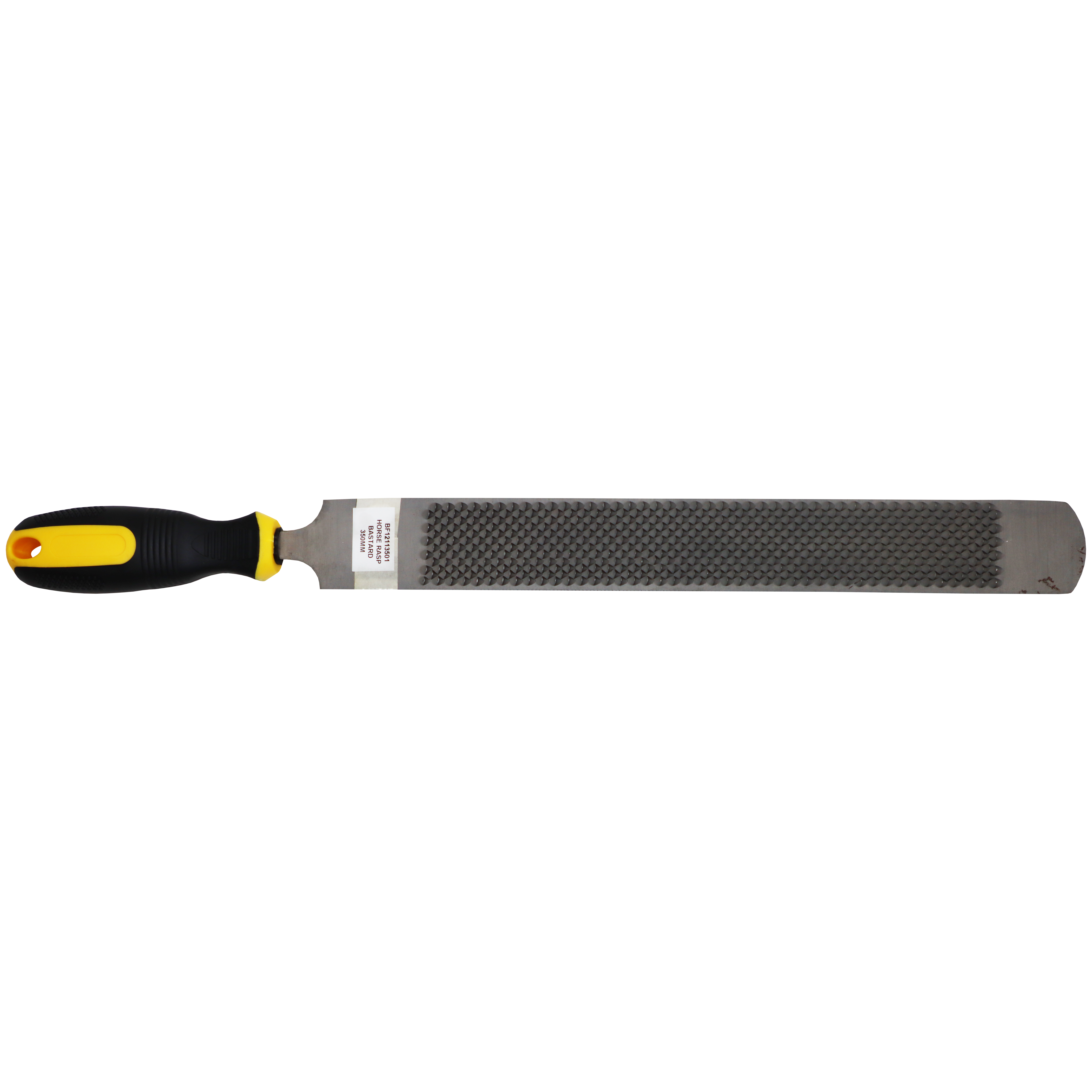 "FILE RASP HORSE 350MM      SAKATA - COARSE - BLISTER PACK WITH HANDLE"