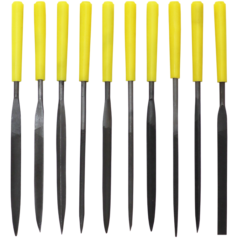 "FILE SET NEEDLE 10PC 160MM SAKATA - POUCH - 4X160MM PVC HANDLE"