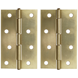 "HINGE BUTT BRASS\/PL  50 X 36MM - SOLD PER PAIR (BRASS PLATED - 1.2MM)"