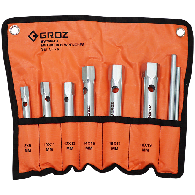"SPANNER TUBE SET 6 PCE METRIC   GROZ - BOX WRENCH SET (8-19MM)"