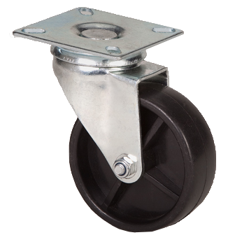 "CAST NYL BLACK  32X14 SWIVEL - PLATE 37X34 MAX LOAD 15KG (LIGHT DUTY)"