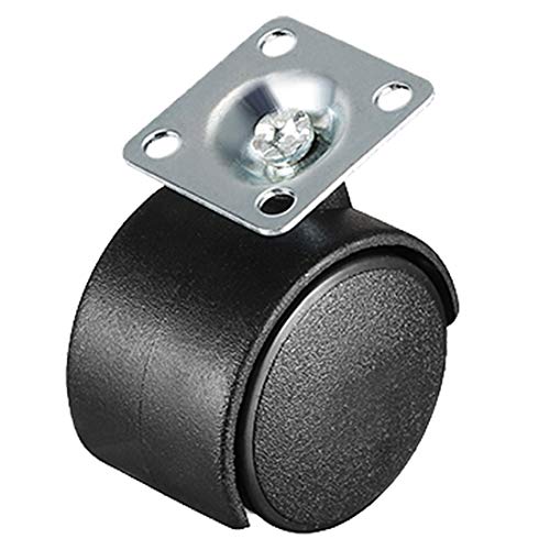 "CAST NYL TWIN BLACK WHEEL 50MM SWIVEL - FOR OFFICE FURNITURE"