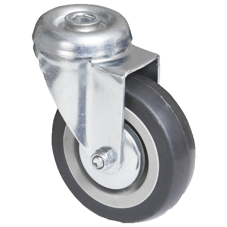 "CAST RUBB GREY  50x18 BOLT HOLE - MAX LOAD 40KG"