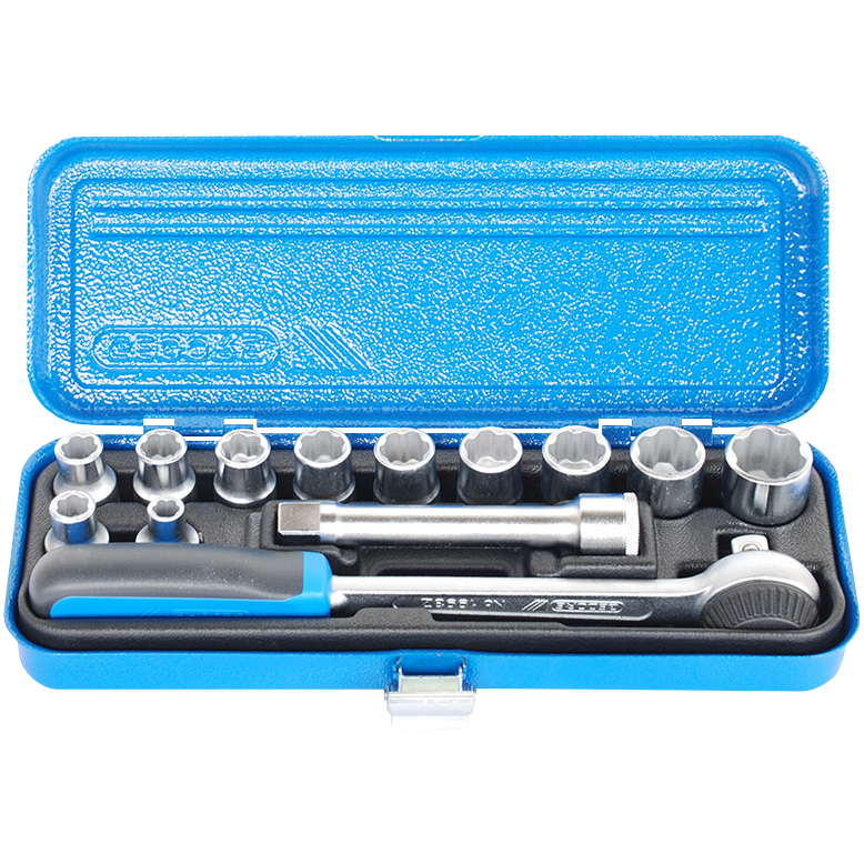 "SOCKET SET   1\/2\"D 12 PCS GED - DWS - C-DRIVE 10-27MM & 3\/8-1 1\/16\""