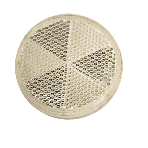 "REFLECTOR WHITE ROUND 63MM ADHESIVE - SABS - PRE-APPLIED ADHESIVE BACKING"