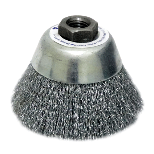"WIRE CUP BRUSH  76MM X 14 X 2.00 WERN - 0.40MM WIRE- THREAD M14"
