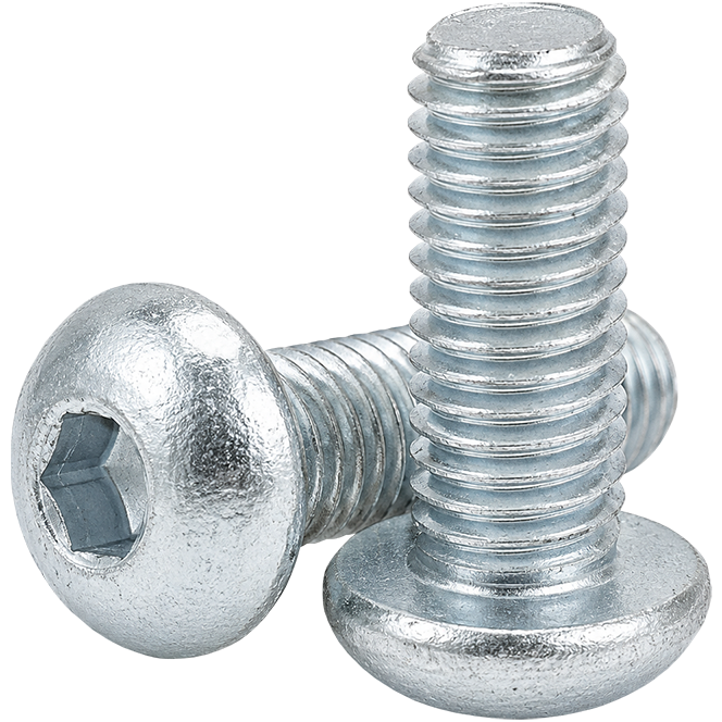 "CAP SCREW BUTTON HD GALV  8 X30MM - BUTTON HEAD - KEY 5.0MM -GRADE 10.9"