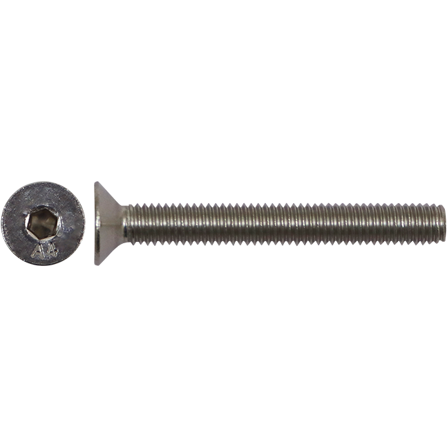 "CAP SCREW CSK  S\/S A4     4 X  30MM - COUNTERSUNK - KEY 3.0MM - S\/S 316"