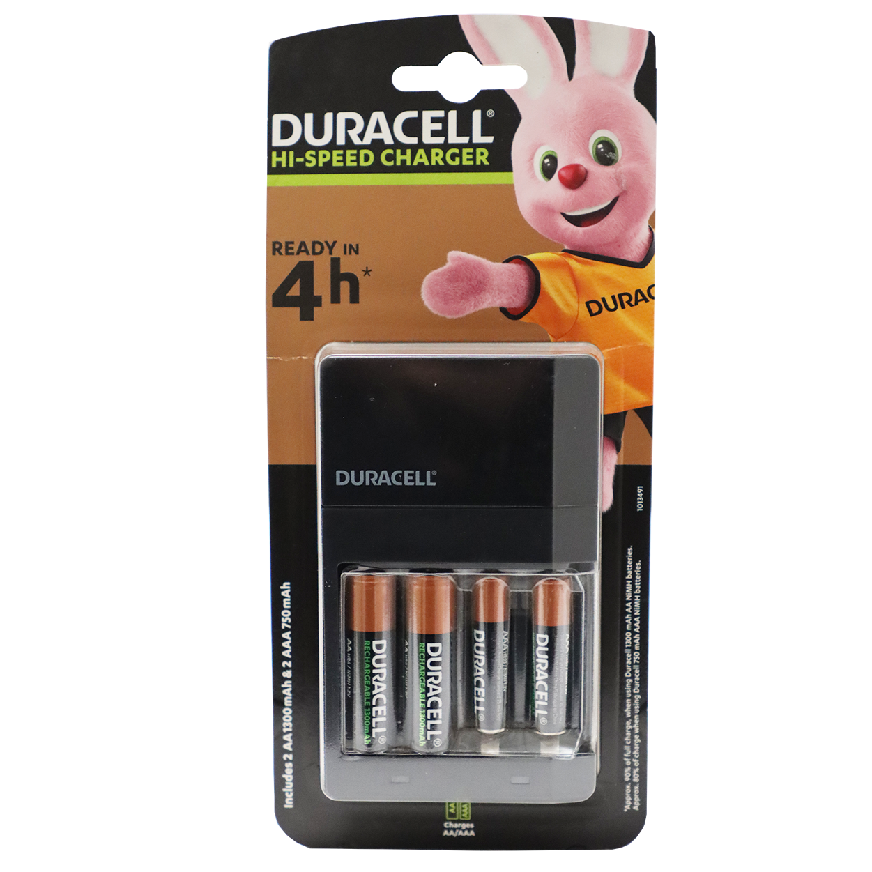 "BATTERY CHARGER DURACELL  4HRS - FOR DURACELL 2AA + 2AAA BATTERIES"