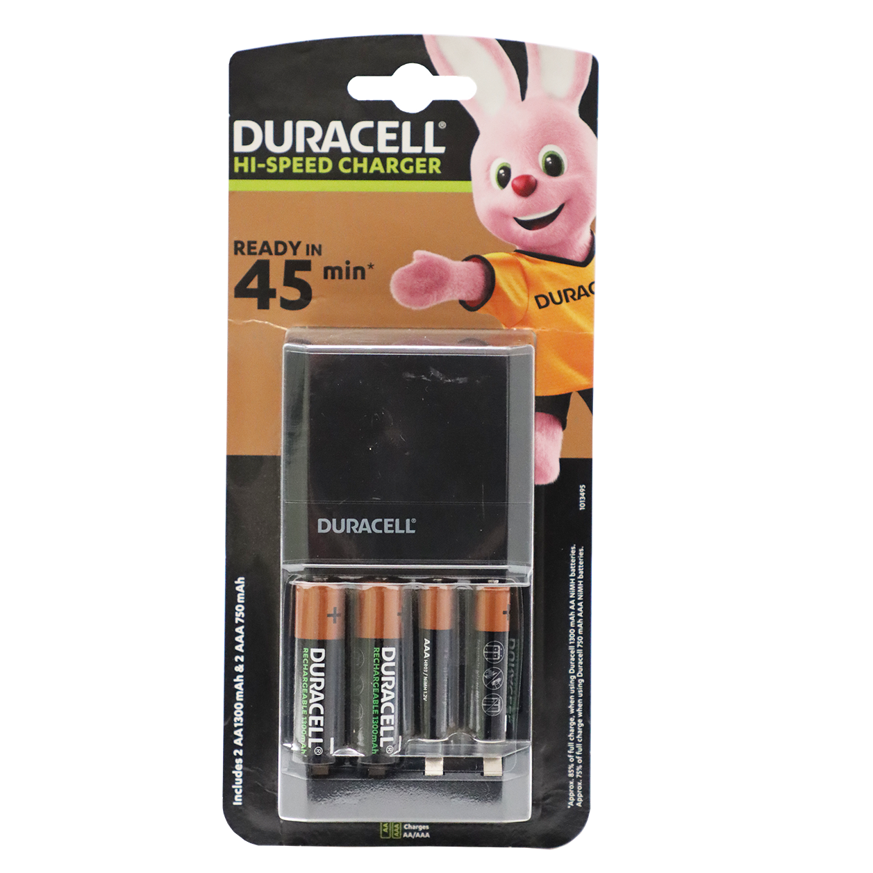 "BATTERY CHARGER DURACELL  45MINS - FOR DURACELL 2AA + 2AAA BATTERIES"