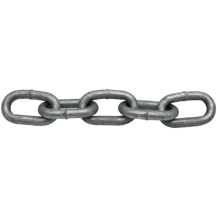 "CHAIN  HDG MEDIUM LINK  7.0MM - SOLD PER MTR  (30M BAG - HOT DIP GALV)"