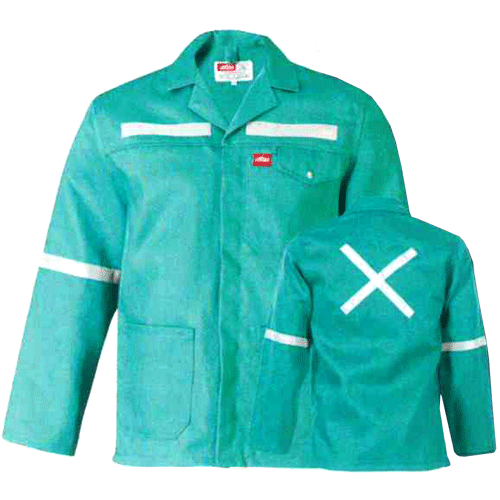 "CONTI JACKET FLAME FERN GREEN 34 - JONSSON - (REFLECTIVE STRIPS)"