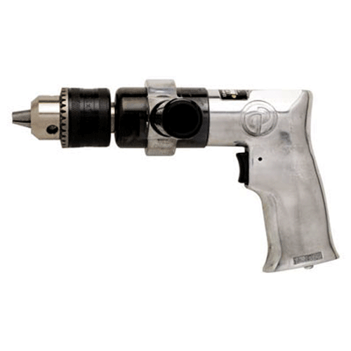 "PNEUMATIC DRILL 1\/2\"  CP - 500 RPM - CHROME - 13MM KEYED CHUCK"
