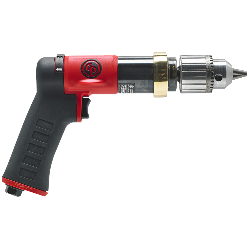 "PNEUMATIC DRILL 1\/2\" REVERSIBLE CP - 840 RPM - RED - 13MM KEYED CHUCK"