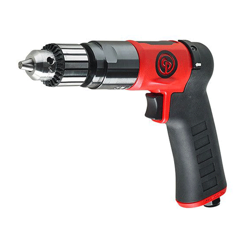 "PNEUMATIC DRILL  3\/8\"  REVERSIBLE CP - 2100 RPM - RED - 10MM KEYED CHUCK"