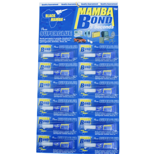 "SUPERGLUE   3G UNIVERSAL MAMBA (12) - DWS - FOR METALS, GLASS, RUBBER & PLASTIC"
