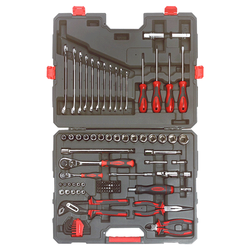 "TOOL KIT ASSORT STD 110 PCE  CRES - DWS - TOOLBOX - PLASTIC - FOLDING"