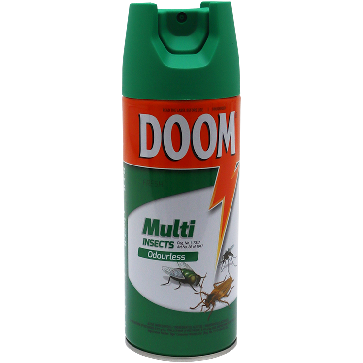 "INSECT KILLER SPRAY DOOM 300ML - MULTI INSECT ODOURLESS SPRAY"