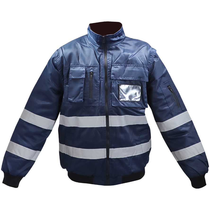"JACKET THERMAL APOLLO NAVY   MEDIUM - WATER-RESISTANT (REFLECTIVE STRIPS)"