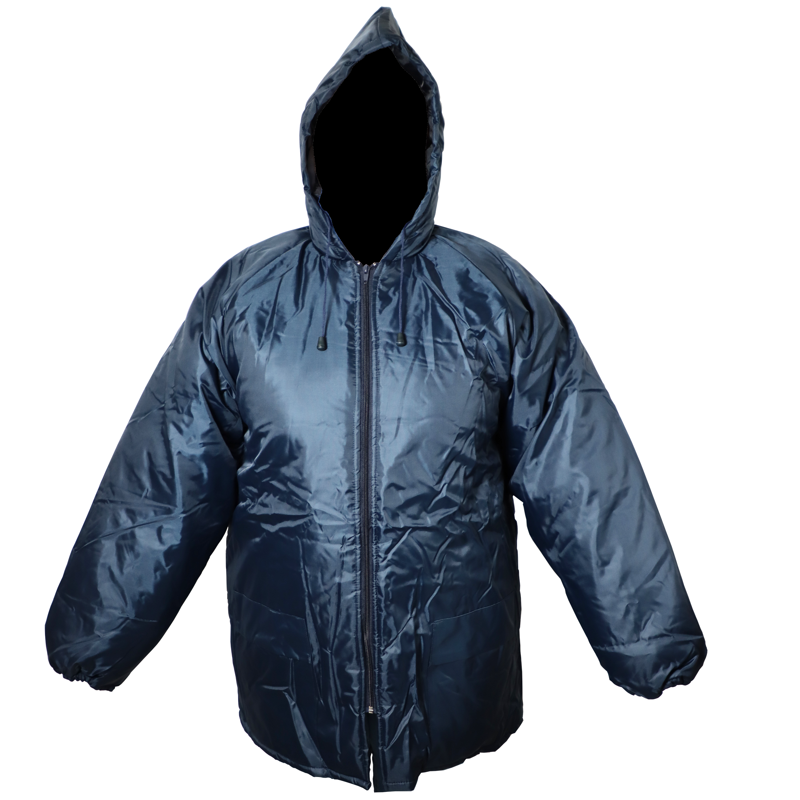 FREEZER JACKET NAVY DROMEX XL - COTTON INNER WITH HOOD | Fowkes Bros