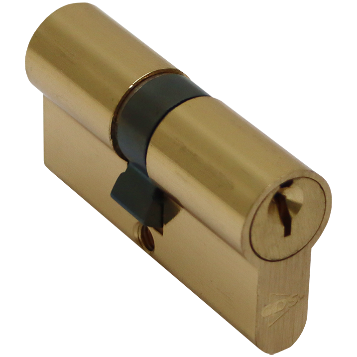 "LOCK CYLINDER ONLY DOUBLE SOLID BRASS - EURO PROFILE SATIN BRASS WITH 3 KEYS"