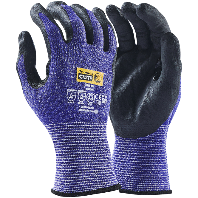 "GLOVE CUT NITRILE PALM BLUE SIZE  8 - 13 GAUGE (CUT LEVEL 5) - NITRILE FOAM"