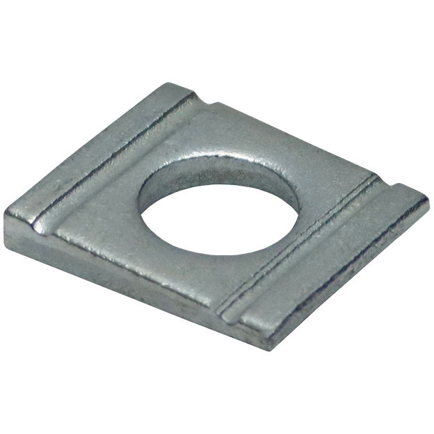 "WASHER SQ TAPER GALV U SECTION 20MM - DIN434 - 40MMX44MM - 8\u00b0 DEG TAPER"