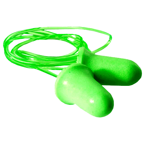 "EARPLUGS CORDED DISPOSABLE GREEN - SOLD PER EACH"