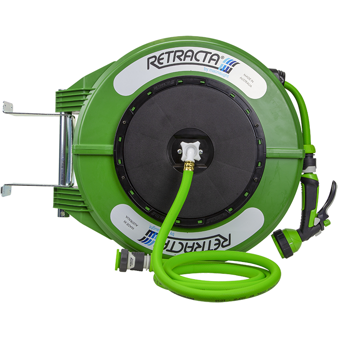 "HOSE REEL GARDEN 12MM X 18M MACNAUGHT - RETRACTA - 8.6 BAR \/ 125 PSI"