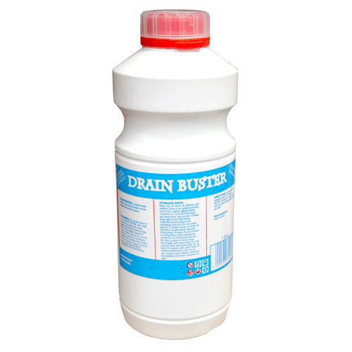 "DRAIN BUSTER CLEANER LIQUID 1L - ACIDIC LIQUID TO UNBLOCK DRAINS"