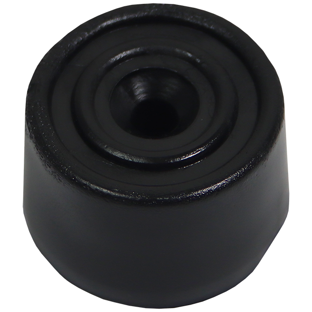 "DOOR STOPPER ROUND PVC 35X23MM BLACK - FLOOR MOUNTED DOOR STOP (NO SCREWS)"