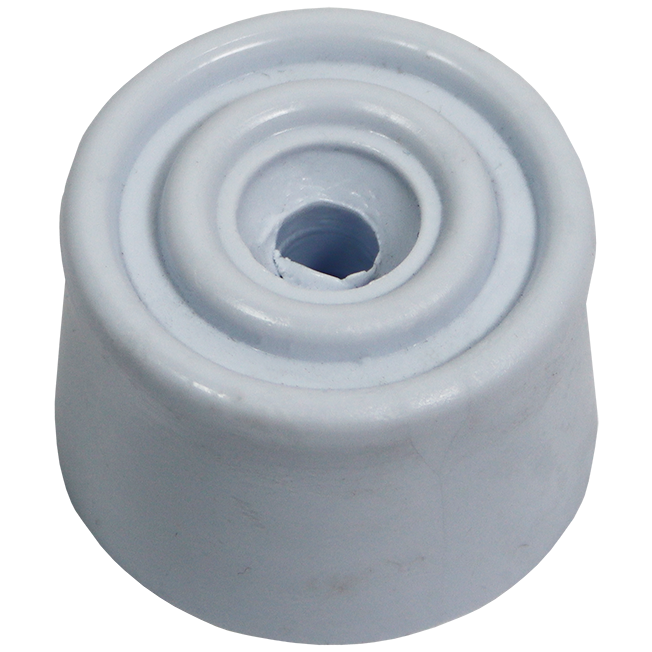 "DOOR STOPPER ROUND PVC 35X23MM WHITE - FLOOR MOUNTED DOOR STOP (NO SCREWS)"