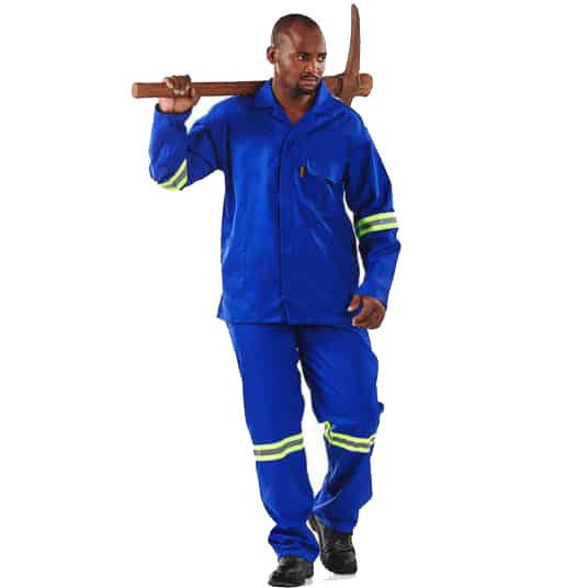 "CONTI SUIT ROYAL BLUE REFLECT 36 DRO - 80\/20 POLY COTTON (200GSM) REFLECT TAPE"