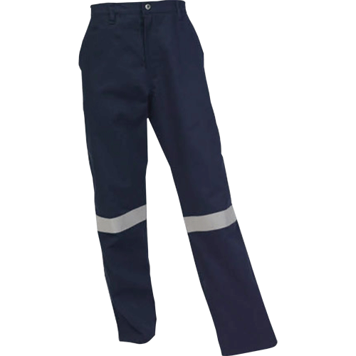 "CONTI TROUSER FLAME ACID NAVY 32 DRO - D59 -100% COTTON (REFLECTIVE STRIPS)"