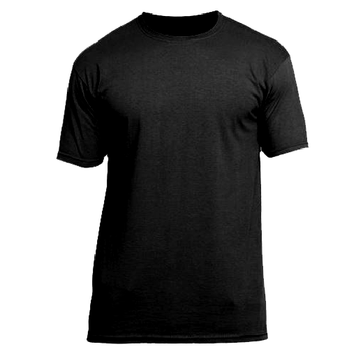 "T-SHIRT CREWNECK BLACK  2XL - DROMEX- 100% COTTON -165 GRAM"