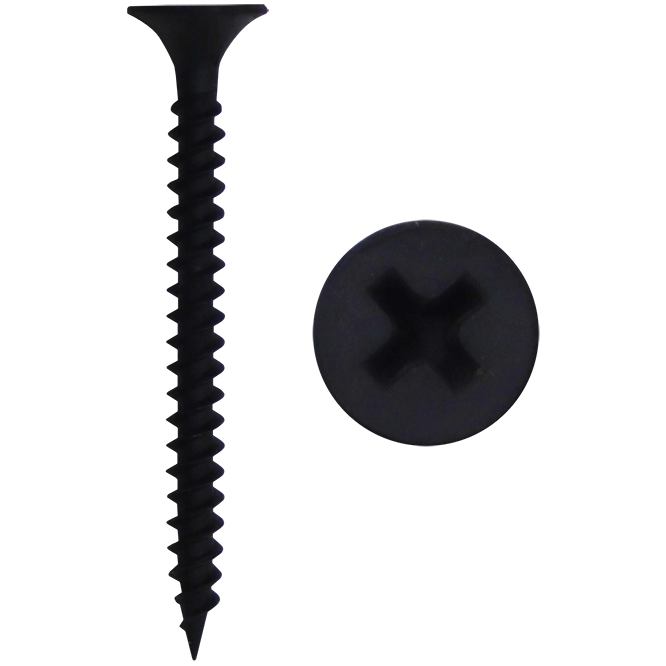 "DRYWALL SCREW BLACK  3.5X41MM  FINE - DIN 18182 - FINE THREAD PHILLIPS HEAD"