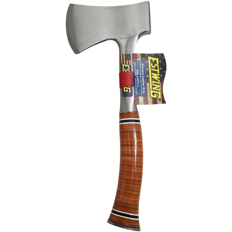 "AXE 0.9KG LEATHER GRIP ESTWING - 345MM SPORTSMAN AXE LEATHER IN POUCH"