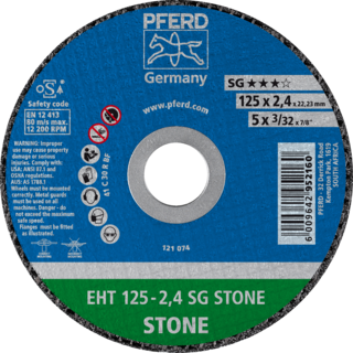 "CUT OFF MASONRY 125X2.4X22   SG PFERD - DWS - SG = HIGH PERFORMANCE"