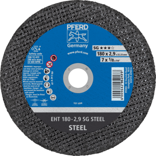 "CUT OFF STEEL 180X2.9X22  SG PFERD - DWS - SG = HIGH PERFORMANCE"